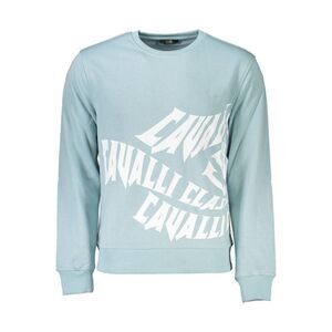 Cavalli Class Azzurro Cotton Men Men's Sweatshirt